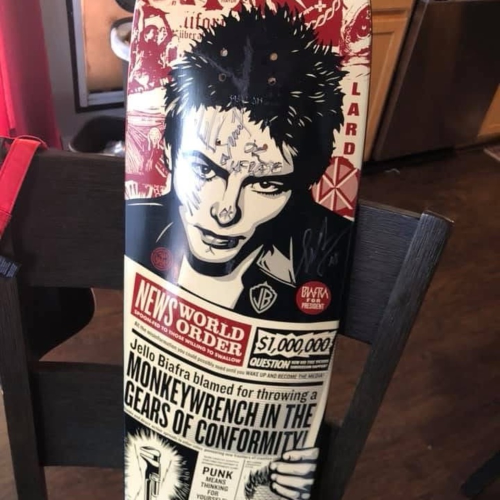 Obey Shepard Fairey- Powell Peralta- Jello Biafra- Signed Deck- DK- Rare